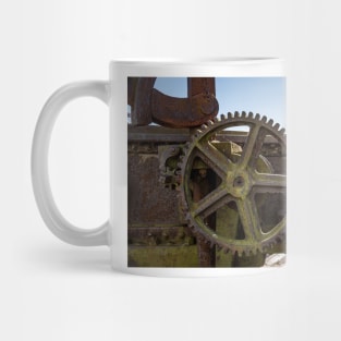 Closeup to the rusty gear Mug